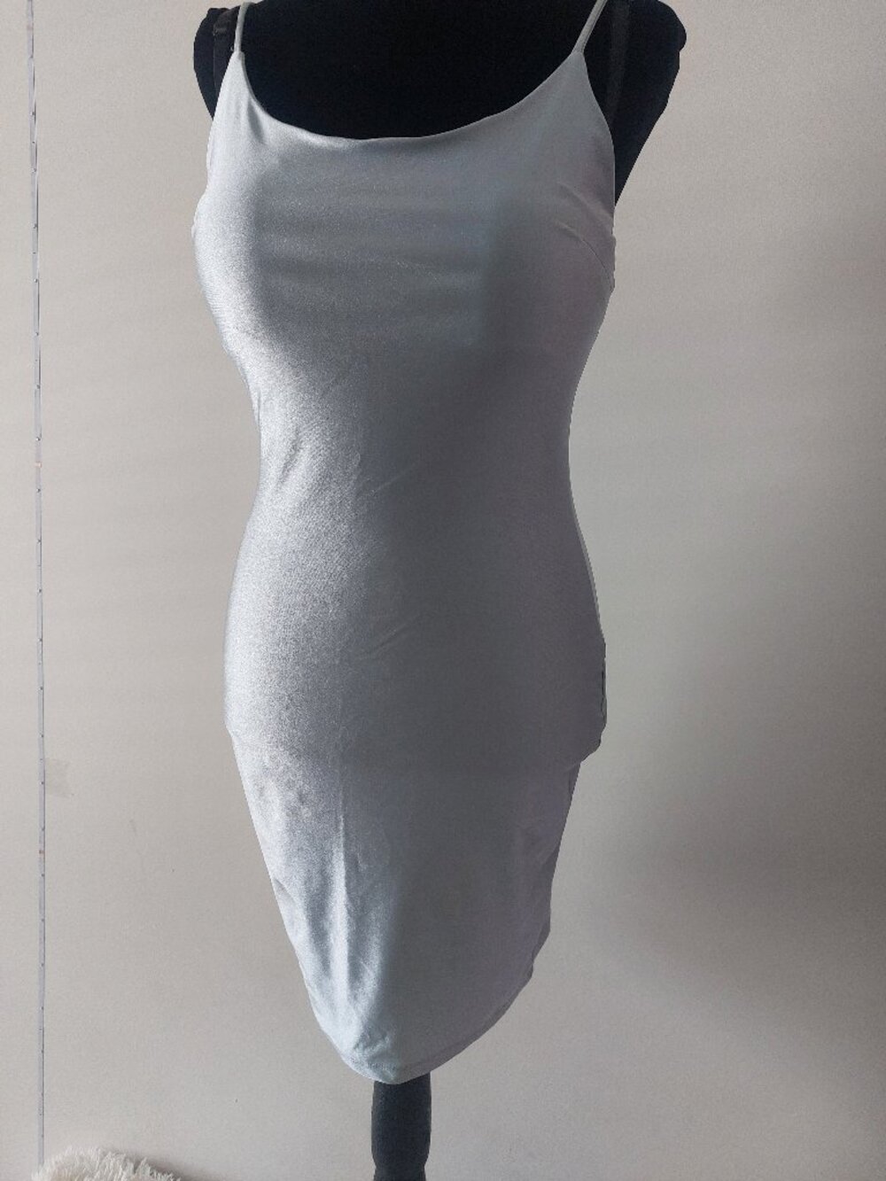 Iris Baby Blue Spaghetti Strap Form Fitting Bodycon Dress M